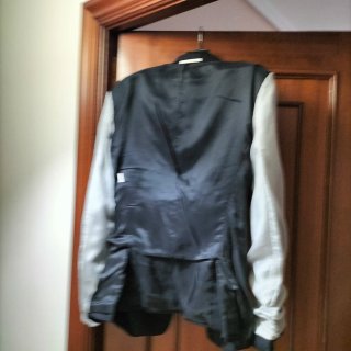 Chaqueta de traje negra hombre
