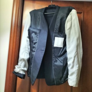 Chaqueta de traje negra hombre