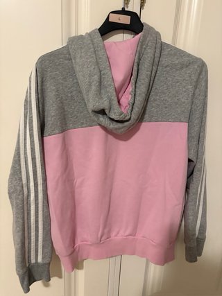 Sudadera Adidas gris y rosa Talla M