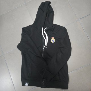 Chaqueta Real Madrid Negra Cremallera