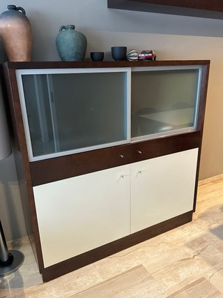 Cómoda Comedor Madera y Cristal