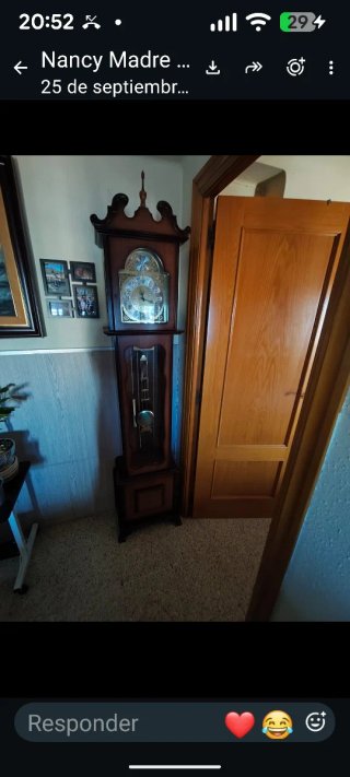 Reloj de pie vintage siglo XIX