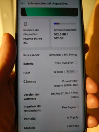 Realme 14 Pro 5G 512GB Negro Multicolor