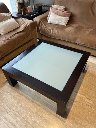 Mesa de centro madera y cristal