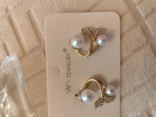 Pendientes W. Jewelry perla y circonitas