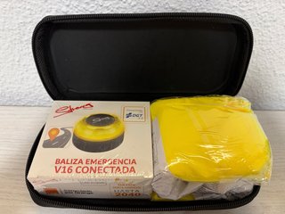 Baliza V16 Conectada DGT y Chaleco Amarillo