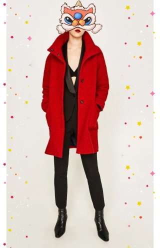Abrigo Rojo Zara