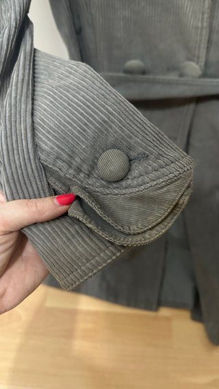 Abrigo pana gris Talla XL