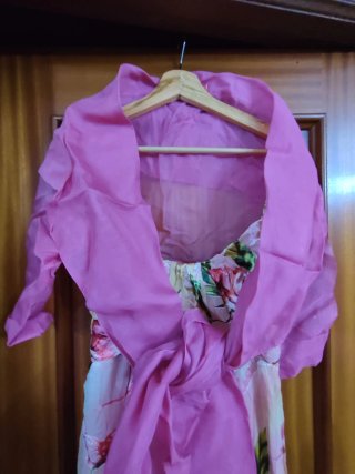 Vestido de seda con estampado floral