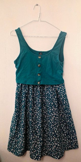 Vestido premamá Shein floral azul
