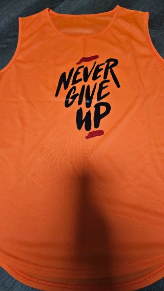 Camiseta sin mangas Never Give Up Talla XL