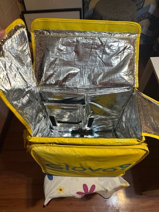 Mochila térmica Glovo amarilla