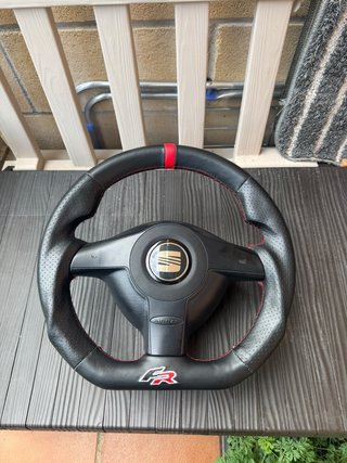 Volante Seat Leon MK1 FR Negro/Rojo