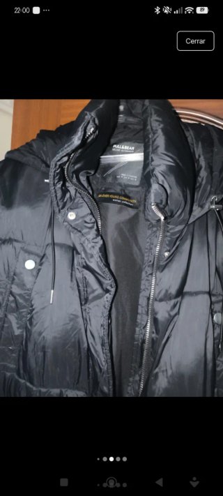 Abrigo Pull&Bear Negro Talla M