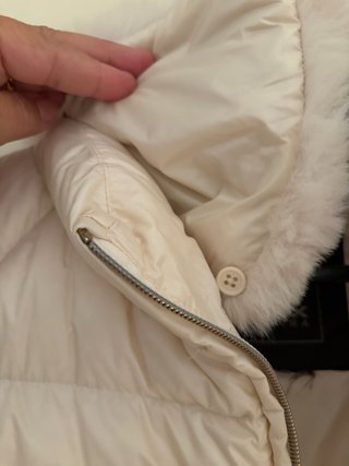 Chaqueta Plumas Blanca Geox con Pelo