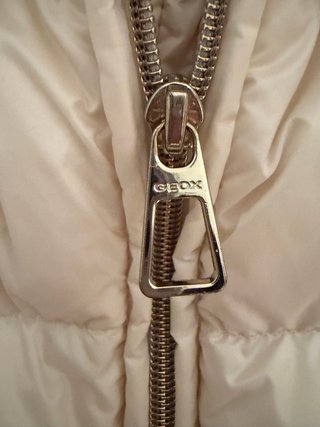 Chaqueta Plumas Blanca Geox con Pelo