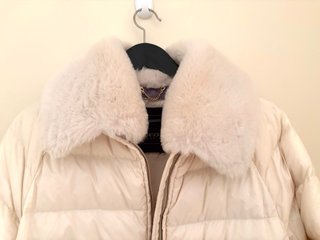 Chaqueta Plumas Blanca Geox con Pelo