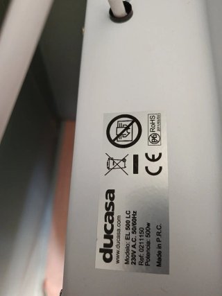 Calefactor Ducasa 500W Blanco