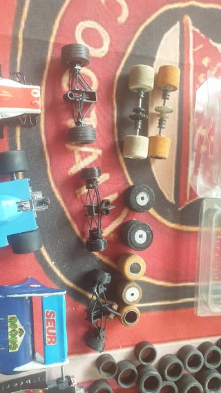Lote Coches Scalextric y Piezas
