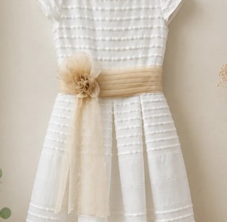 Traje Comunión Diseñadora Niña Blanco