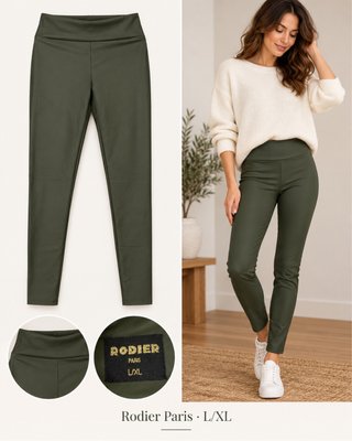 Pantalón de Cuero RODIER Verde Militar L/XL