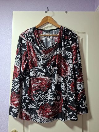 Camisa Atenea manga larga estampado paisley