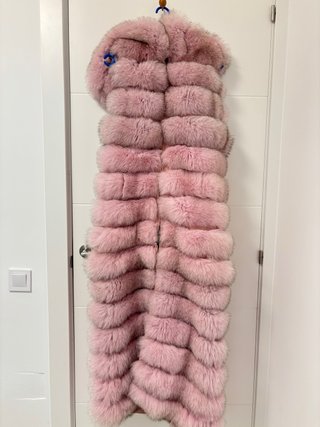 Chaleco pelo natural rosa
