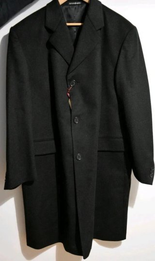 Abrigo de lana negro talla 58-60