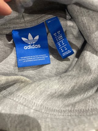Sudadera Adidas Hombre Gris y Blanca