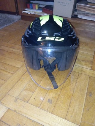 Casco Moto LS2 Airflow II Talla S Negro/Amarillo