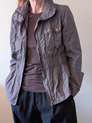 Chaqueta de entretiempo gris piedra