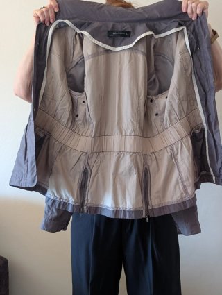 Chaqueta de entretiempo gris piedra