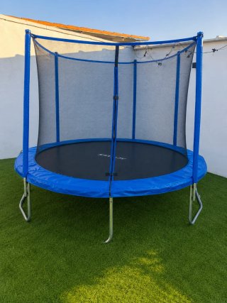 Cama Elástica Grande con Red de Seguridad