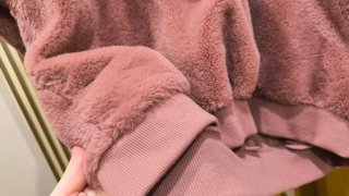 Sudadera rosa pelo con capucha