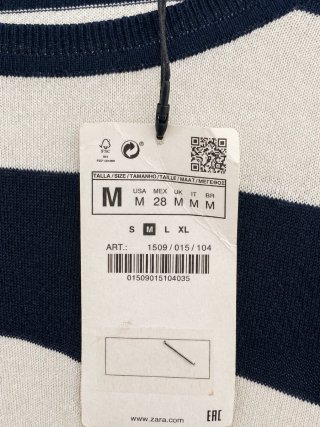 Jersey Zara Rayas Marineras Nuevo con Etiqueta M