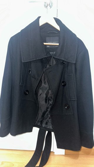 Abrigo Zara Basic Negro Talla XXL