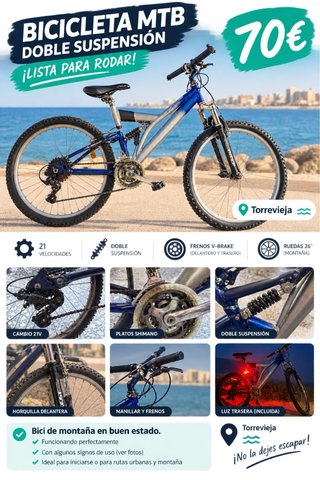 Bicicleta de Montaña Doble Suspensión