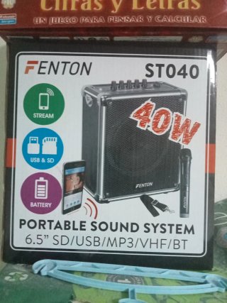 Altavoz Portátil Fenton ST040 con Micrófono