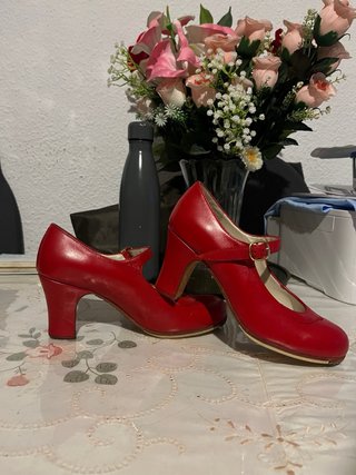 Zapatos Flamenco Piel DON FLAMENCO Rojos