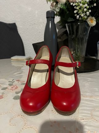 Zapatos Flamenco Piel DON FLAMENCO Rojos