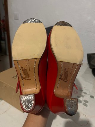 Zapatos Flamenco Piel DON FLAMENCO Rojos