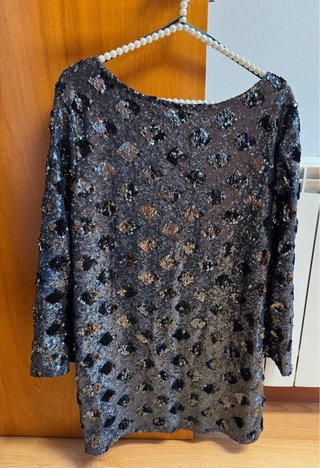 Vestido lentejuelas de Zara