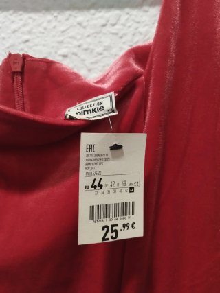 Vestido Terciopelo Rojo Pinke