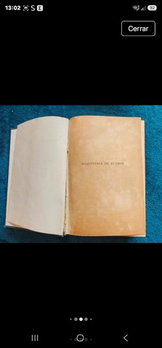 Libro Antiguo Maquinaria de Tejidos (1919) 1° ed