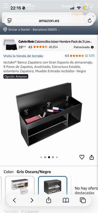 Zapatero con banco