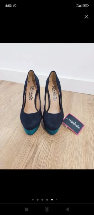 Zapatos N°35 tacón con plataforma. OFERTAAAAAAAAA