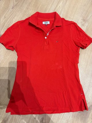 Camiseta Polo Tommy Jeans Roja Talla XS