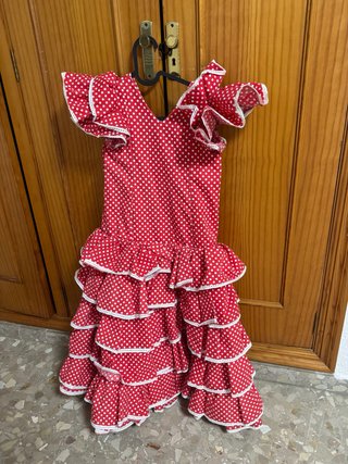 Vestido de Flamenca Rojo con Lunares