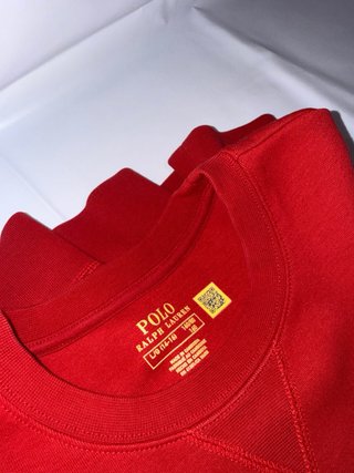 Sudadera Polo Ralph Lauren Roja Logo Manga
