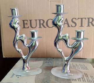 2 Candelabros Plateados